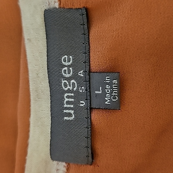 3/$30 VTG UMGEE Blush Sheer Chiffon Long Sleeve High-Low Tunic Blouse FLAWED - Picture 7 of 7